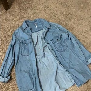 Free People Denim Button Up